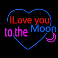 I Love You To The Moon Neonkyltti