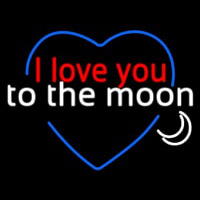 I Love You To The Moon Neonkyltti