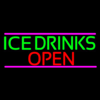 Ice Cold Drinks Open Neonkyltti
