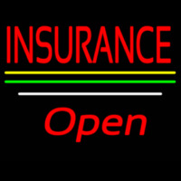 Insurance Open Yellow Green White Line Neonkyltti