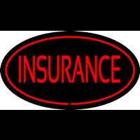 Insurance Oval Red Neonkyltti