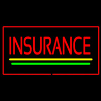 Insurance Yellow Green Lines Red Border Neonkyltti