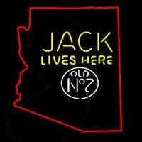 Jack Daniels Jack Lives Here Arizona Neonkyltti