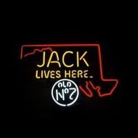 Jack Daniels Jack Lives Here Maryland Whiskey Neonkyltti