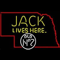 Jack Daniels Jack Lives Here Nebraska Whiskey Neonkyltti
