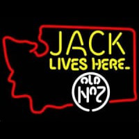 Jack Daniels Jack Lives Here Washington Whiskey Neonkyltti