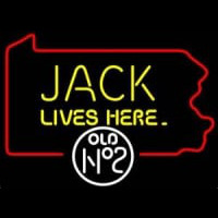 Jack Daniels Jack Lives here Pennsylvania Whiskey Neonkyltti