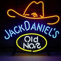 Jack Daniels Old #7 Whiskey Olut Baari Avoinna Neonkyltti