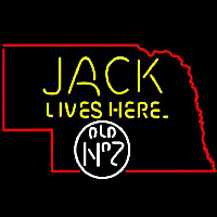 Jack Lives Here Nebraska Neonkyltti