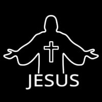 Jesus Christian Cross Neonkyltti