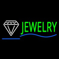 Jewelry Block Diamond Logo Blue Line Neonkyltti