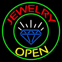 Jewelry Open Blue Logo Neonkyltti