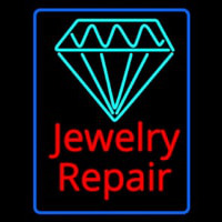 Jewelry Repair Cursive Blue Border Neonkyltti
