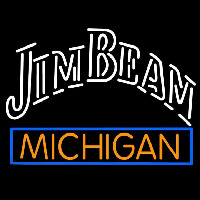Jim Beam Michigan Logo Neonkyltti