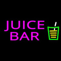 Juice Bar Pink Te t Glass Logo Neonkyltti