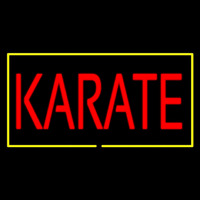 Karate Rectangle Yellow Neonkyltti