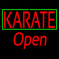 Karate Script1 Open Green Line Neonkyltti