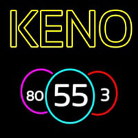 Keno With Multi Color Ball Neonkyltti