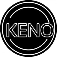 Keno With Oval Border Neonkyltti