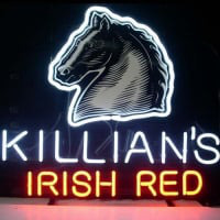 Killians Irish Red . XCAT_LAGER Olut Baari Avoinna Neonkyltti