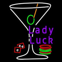 Lady Luck Martini Glass Neonkyltti