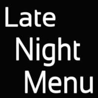 Late Night Menu Neonkyltti