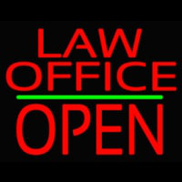 Law Office Block Open Green Line Neonkyltti