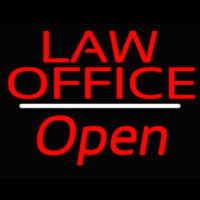 Law Office Open White Line Neonkyltti