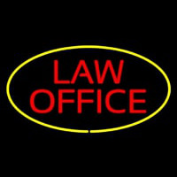 Law Office Oval Yellow Neonkyltti