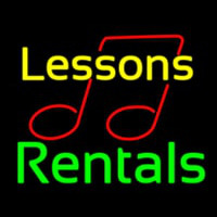 Lessons Rentals Neonkyltti
