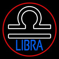 Libra Zodiac Border Red Neonkyltti