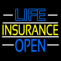 Life Insurance Open Block Neonkyltti
