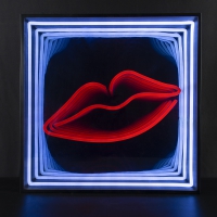 Lips 3D Infinity LED Neon Sign