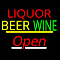 Liquor Beer Wine Open Yellow Line Neonkyltti
