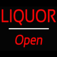 Liquor Open White Line Neonkyltti