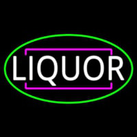 Liquor Oval With Green Border Neonkyltti