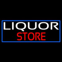 Liquor Store With Blue Border Neonkyltti