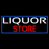 Liquor Store With Blue Border Neonkyltti