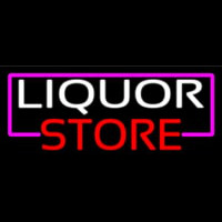 Liquor Store With Pink Border Neonkyltti