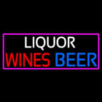 Liquors Wines Beer With Pink Border Neonkyltti
