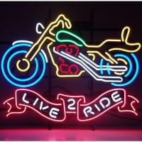 Live 2 Ride Motorcycle Neonkyltti