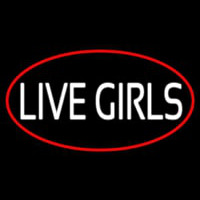 Live Girls With Red Border Neonkyltti