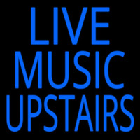 Live Music Upstairs Blue Neonkyltti