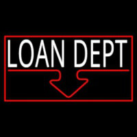 Loan Dept With Red Border Neonkyltti