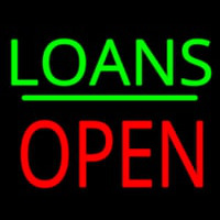 Loans Block Open Green Line Neonkyltti