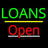 Loans Open Yellow Line Neonkyltti