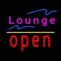 Lounge Open Yellow Line Neonkyltti