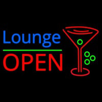 Lounge With Martini Glass Open 1 Neonkyltti