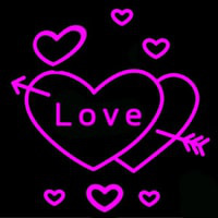 Love Heart Emblem Neonkyltti