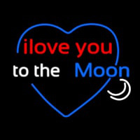 Love You To The Moon Neonkyltti